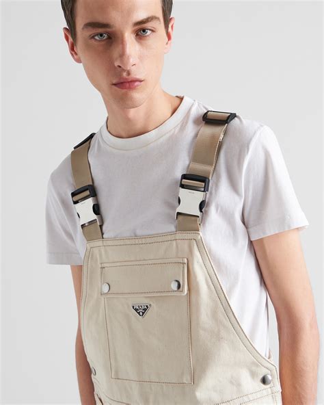 Shop Prada Bull Denim Overalls 